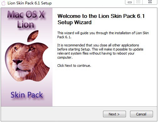 Win7  Mac⣺Lion Skin Pack v6.1